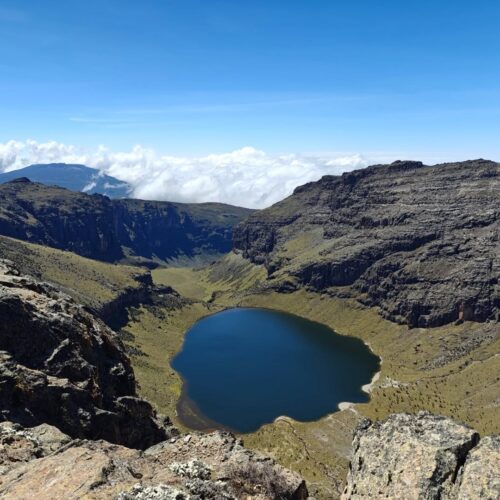 5 Day Mount Kenya Trek Lake Michaelson View