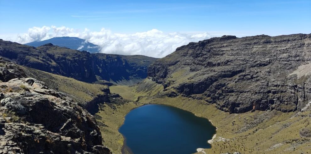 5 Day Mount Kenya Trek Lake Michaelson View